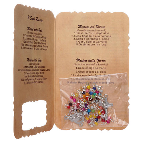 Rosary with Our Lady Miraculous Medal leaflet mysteries 3