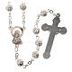 Rosary beads in metal filigree, silver colour, 6mm. s5