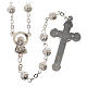 Rosary beads in metal filigree, silver colour, 6mm. s2