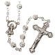 Rosary beads in metal filigree, silver colour, 6mm. s4