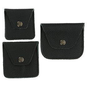 Leather rosary case black