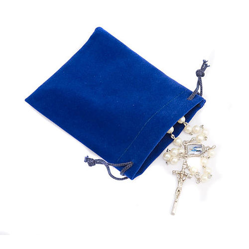 Rosenkranz-Säckchen, blau 2