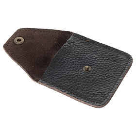 Rosenkranztäschchen, aus Leder, braun