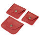 Leather rosary case, maroon s1