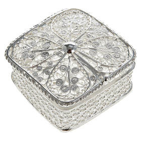 Rosary case, squared in 800 silver