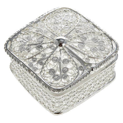 Rosary case, squared in 800 silver 1