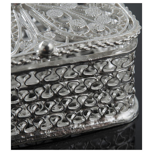 Rosary case, squared in 800 silver 4