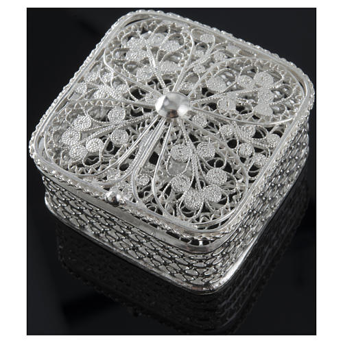 Rosary case, squared in 800 silver 5