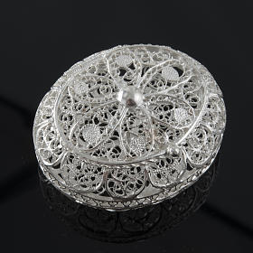 Rosenkranzetui aus 800er Silber, ovale Form