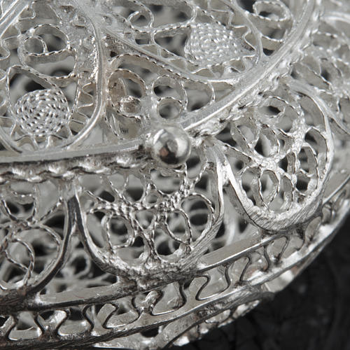 Rosenkranzetui aus 800er Silber, ovale Form 5