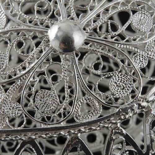 Rosary case, heart-shaped in 800 silver 5