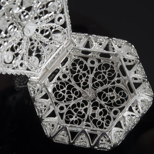 Rosary case, hexagonal in 800 silver 4