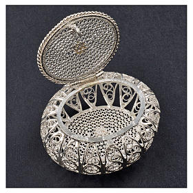 Rosenkranzetui aus 800er Silber, Filigran, ovale Form