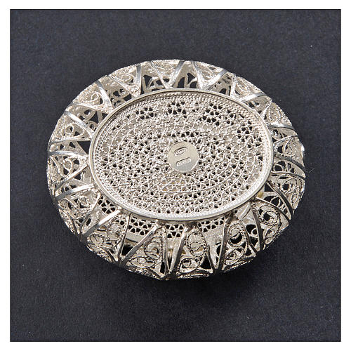 Rosenkranzetui aus 800er Silber, Filigran, ovale Form 3