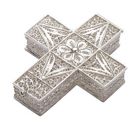 Portarosario croce argento 800 filigrana