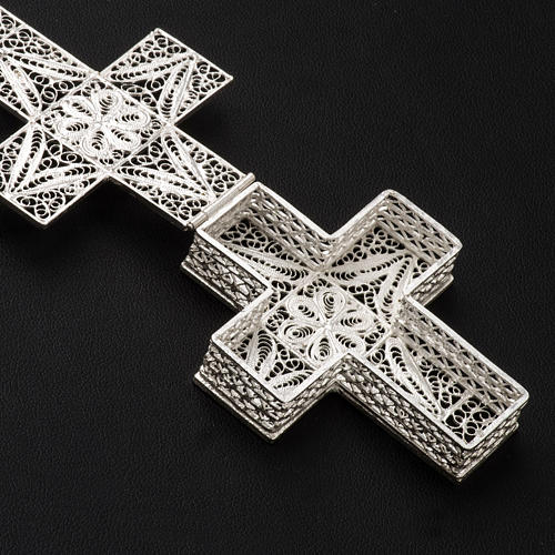 Rosary case, cross in 800 silver filigree 3