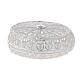 Oval rosary case of 800 silver filigree 5.5x4.5 cm s1