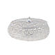 Oval rosary case of 800 silver filigree 5.5x4.5 cm s4
