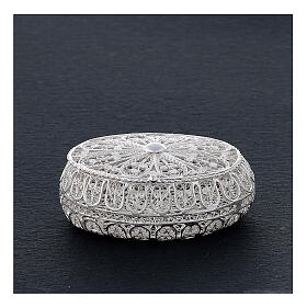 Rosary case Oval 800 silver filigree 5.5x4.5 cm
