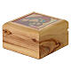 Rosary box in olive wood Holy Land Madonna Child s3