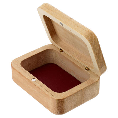 Rosary box with official Jubilee 2025 logo in wood 4