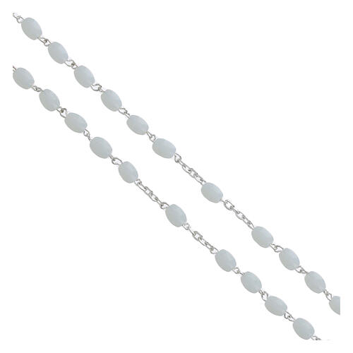 Rosenkranzetui Jubiläumslogo aus Harz 6 cm Rosenkranz 6