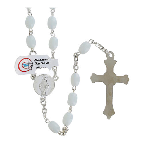 Resin rosary case with Jubilee logo and rosary, 2.4 in 5