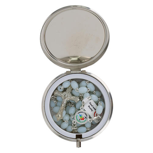 Jubilee 2025 rosary holder with logo and beads, resin 6 cm 2