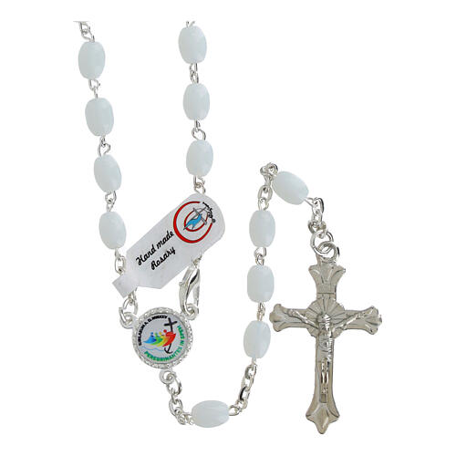 Jubilee 2025 rosary holder with logo and beads, resin 6 cm 3