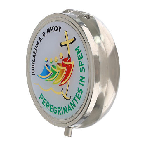 Jubilee 2025 rosary holder with logo and beads, resin 6 cm 4