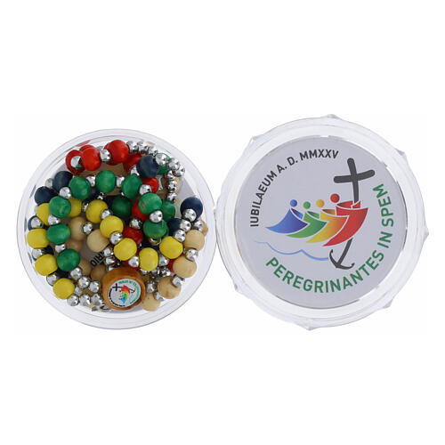 Missionarischer Rosenkranz aus Holz in Jubiläumsbox 2