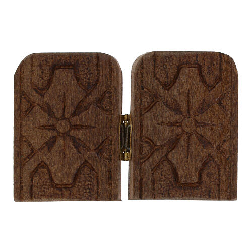 Jubiläumsset Holztafel und Rosenkranz aus rotem Holz 5