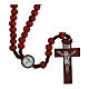 Jubilee set with wooden picture and red wood rosary s1