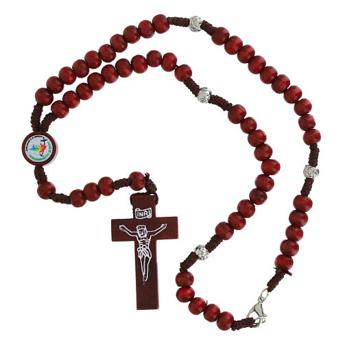 Set cuadro Jubileo madera y rosario madera roja 7