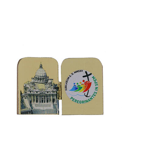 Conjunto quadrinho Jubileu madeira e terço madeira vermelha 2