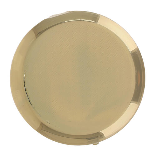 Jubiläums-Rosenkranzetui goldenes Metall 6 cm mit Rosenkranz 8