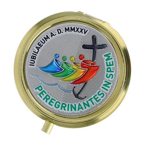 Vergoldetes Metall Rosenkranzetui Jubiläum 5 cm Rosenkranz 1