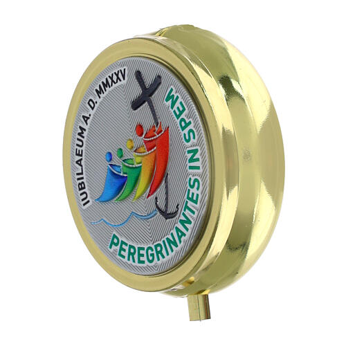 Vergoldetes Metall Rosenkranzetui Jubiläum 5 cm Rosenkranz 4