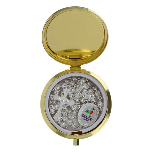Portarosario metallo dorato Giubileo 5 cm rosario 2