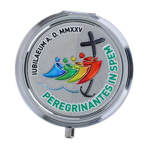 Jubilee metal rosary holder with 5 cm rosary 1