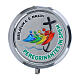Jubilee metal rosary holder with 5 cm rosary s1