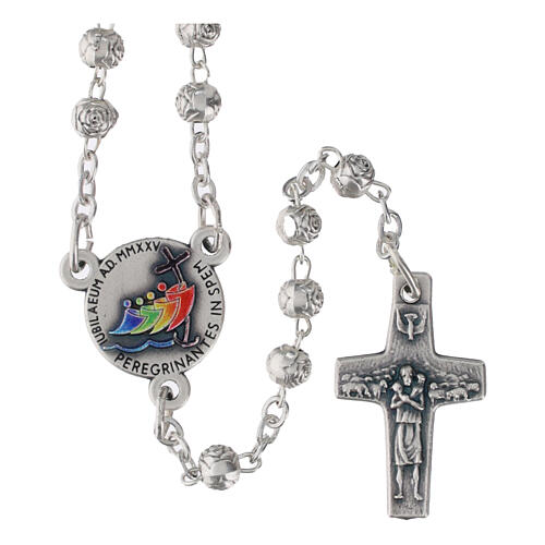 Jubilee 2025 zamak rosary and case, 2 in 1