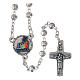 Rosary holder of 2x1.2 in with rosary, Jubilee 2025 medal, zamak s1