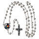 Rosary holder of 2x1.2 in with rosary, Jubilee 2025 medal, zamak s4
