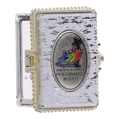 Jubilee 2025 book-shaped rosary case with rosary, 2x1.5 in 6