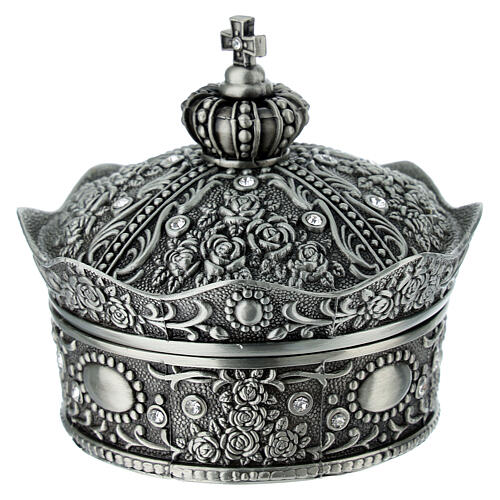 Crown-shaped rosary case, 2.5x2.5 in 3