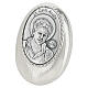 Silver-plated oval rosary case of Carlo Acutis, 2 in, zamak s1