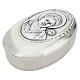 Silver Oval Rosary Case Carlo Acutis 50x30 mm Zamak s3