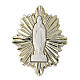 Rosary case Our Lady of Lourdes resin gold rays, 7x9x2 cm s4