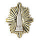 Virgen de Fátima caja para rosario resina en forma de corona de rayos 9x7x2 cm s4